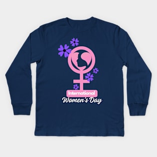 International Women's Day 2024 Inspire Inclusion Women Kids Long Sleeve T-Shirt